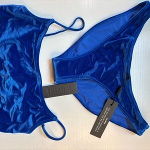 Triangl Swimwear Blue Velvet Bikini